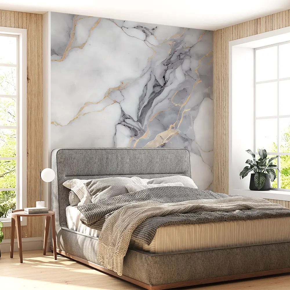 Фото Фотообои флизелиновые Urban Style Серый мрамор UST2847, 200x270 см Фото Фотообои флизелиновые Urban Style Серый мрамор UST2847, 200x270 см