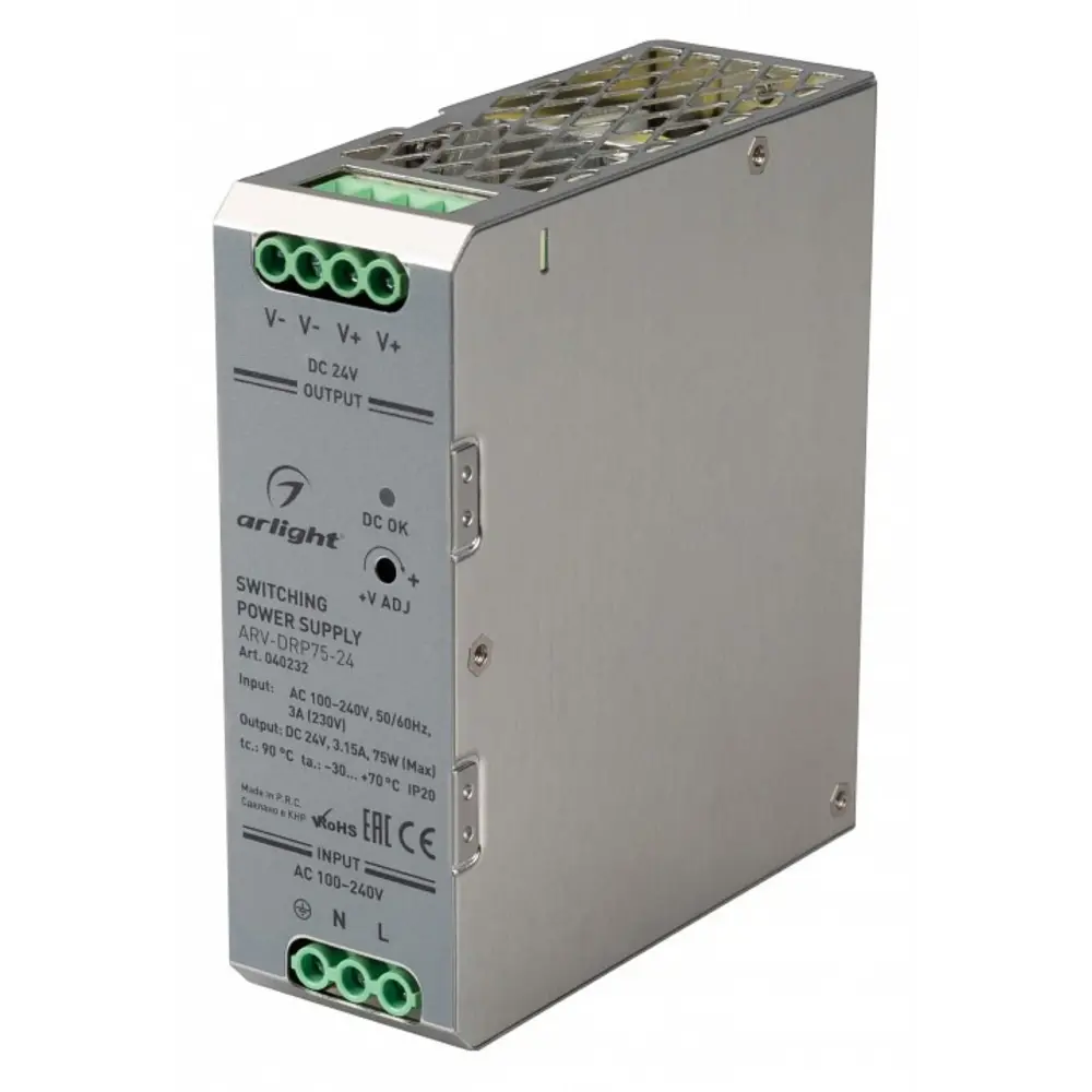 Фото Блок питания Arlight Arv 040232 для светодиодной ленты 100-240 В 75 Вт IP20 Фото Блок питания Arlight Arv 040232 для светодиодной ленты 100-240 В 75 Вт IP20