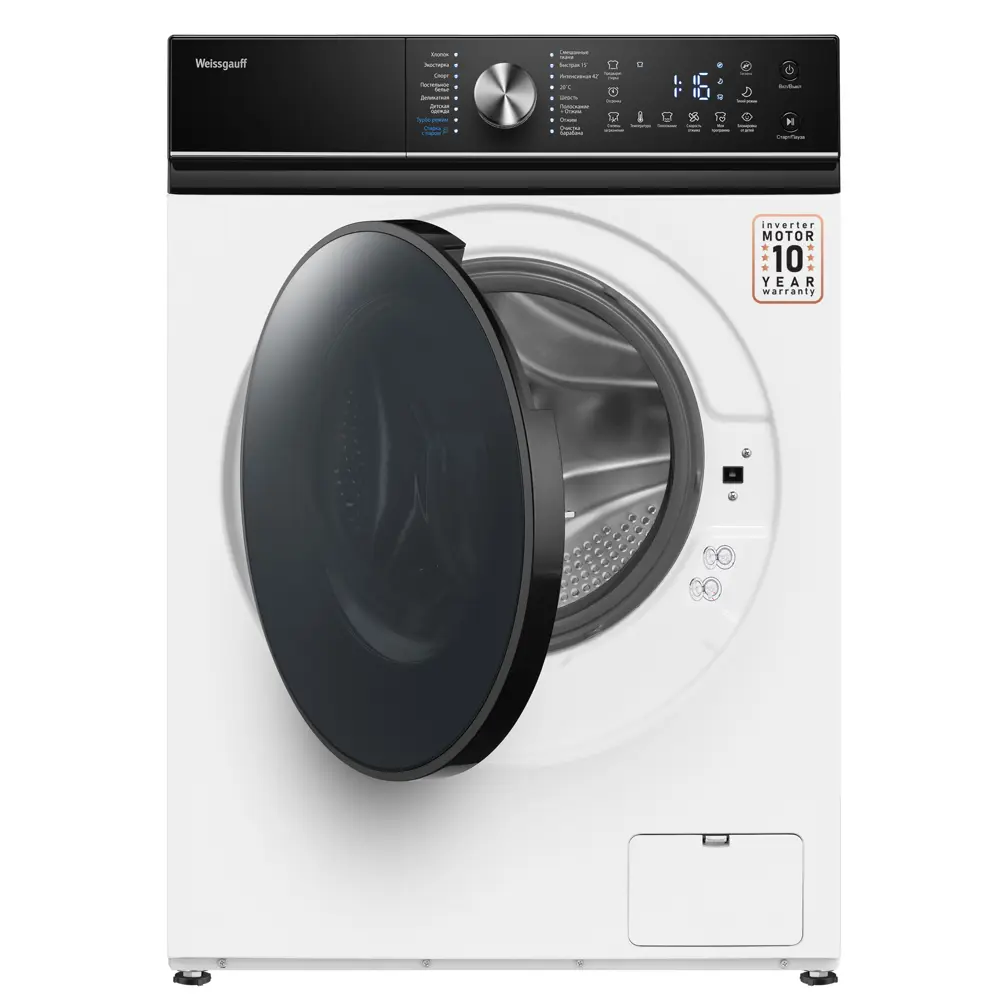 Фото 12 Стиральная машина Weissgauff Wm 47147 dc inverter steam 59.5x85x47.5 см 7 кг цвет белый Фото 12 Стиральная машина Weissgauff Wm 47147 dc inverter steam 59.5x85x47.5 см 7 кг цвет белый