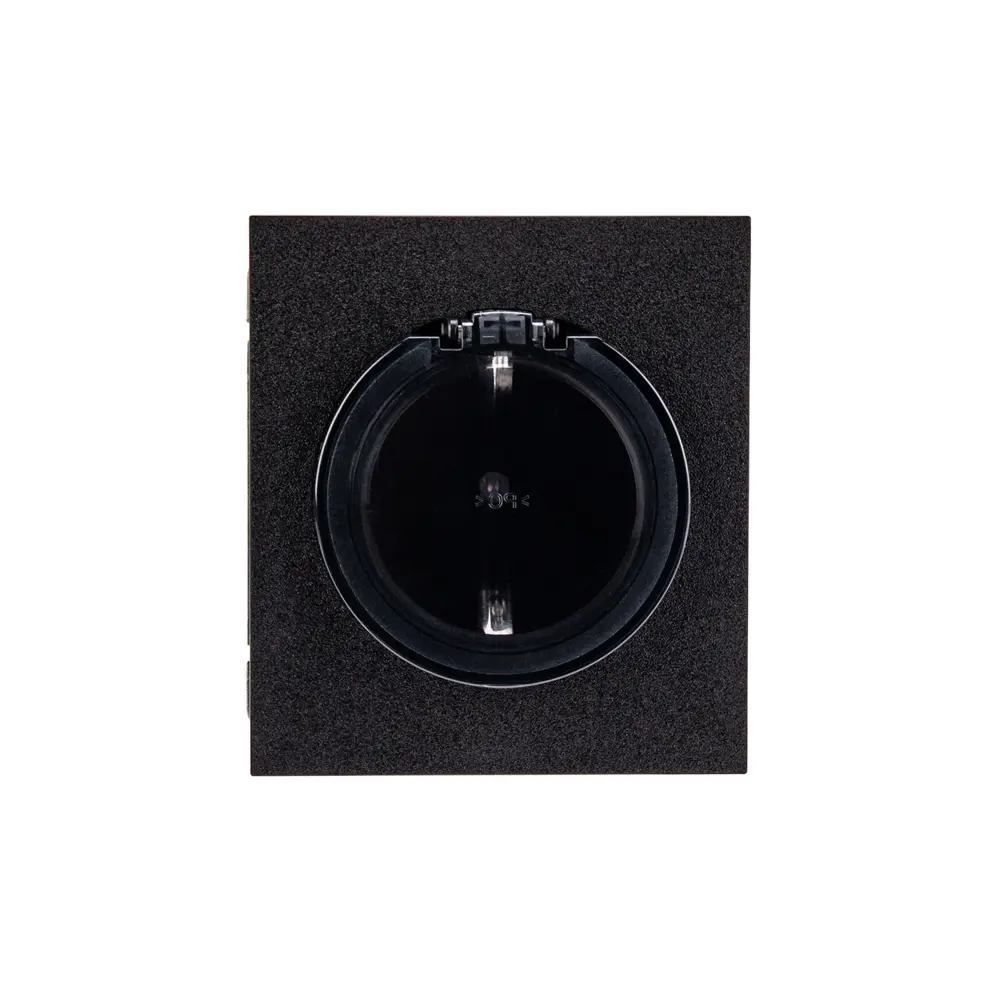Фото Розетка встраиваемая Kranz Strong KR-78-0702-5 с заземлением шторками и крышкой цвет антрацит Фото Розетка встраиваемая Kranz Strong KR-78-0702-5 с заземлением шторками и крышкой цвет антрацит