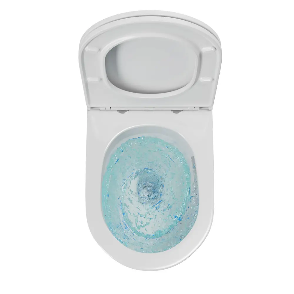 Фото 5 Комплект инсталляция с унитазом Bauedge 4501-7310-BK0001-HQ цвет белый сиденье микролифт