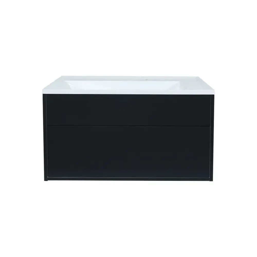 Фото Тумба с раковиной для ванной подвесная Uperwood Lotus Premium 80x50x44 см черная Фото Тумба с раковиной для ванной подвесная Uperwood Lotus Premium 80x50x44 см черная