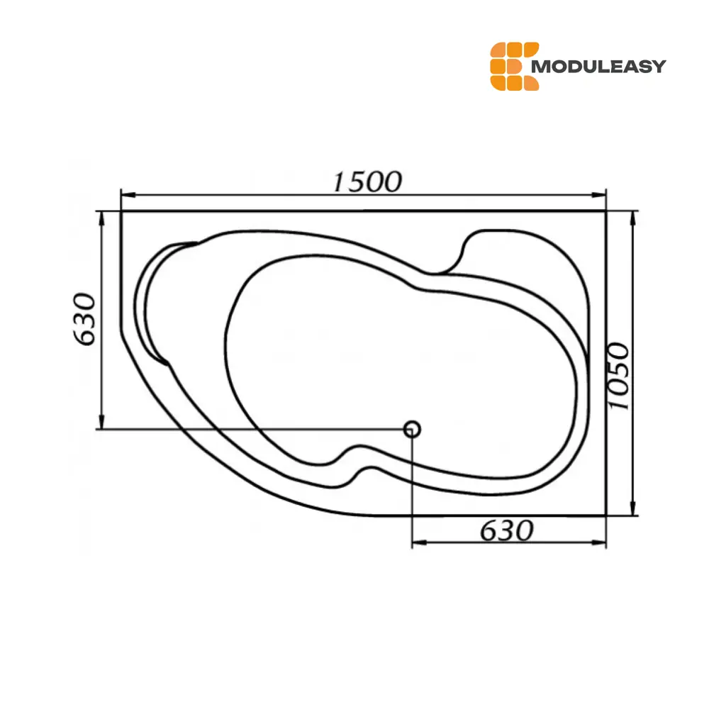 Фото 12 Прямоугольная ванна Moduleasy ELI 01аурел1510л акрил 150х105см Фото 12 Прямоугольная ванна Moduleasy ELI 01аурел1510л акрил 150х105см