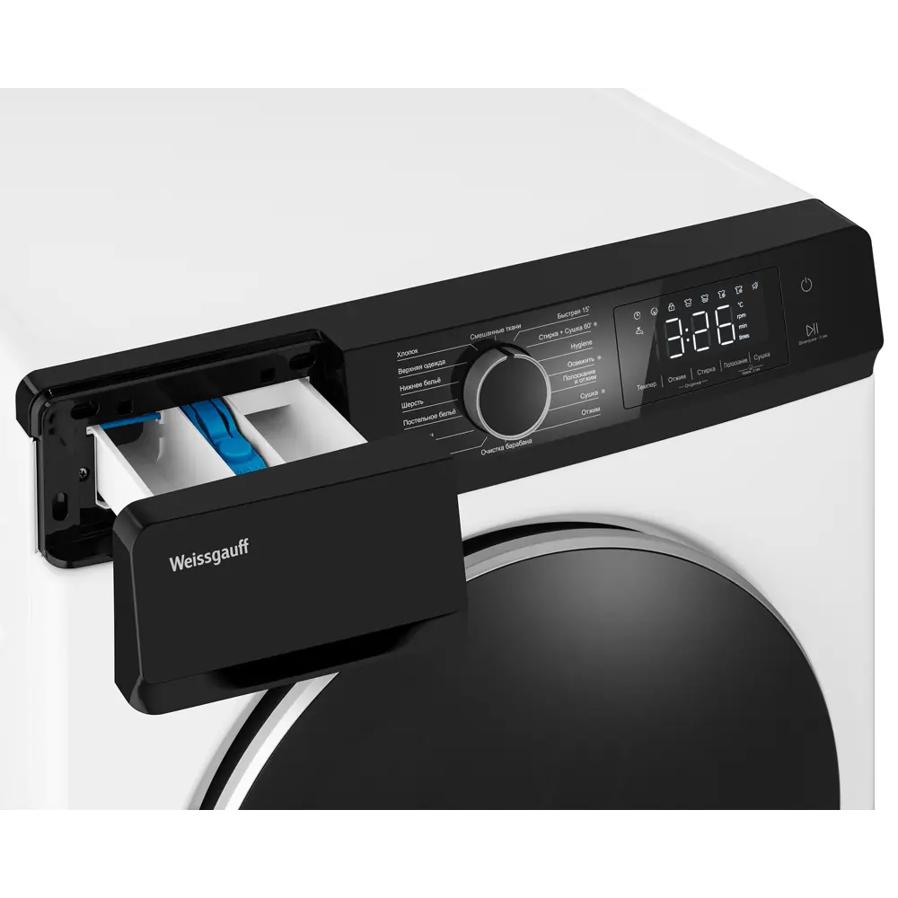 Фото 6 Стиральная машина с сушкой Weissgauff WMD 61212 DC Inverter Steam инвертором и паром 12 кг Фото 6 Стиральная машина с сушкой Weissgauff WMD 61212 DC Inverter Steam инвертором и паром 12 кг