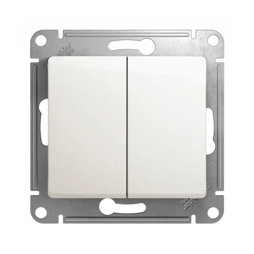 Фото Выключатель встраиваемый Schneider electric Glossa Gsl000651 2 клавиши цвет перламутр Фото Выключатель встраиваемый Schneider electric Glossa Gsl000651 2 клавиши цвет перламутр
