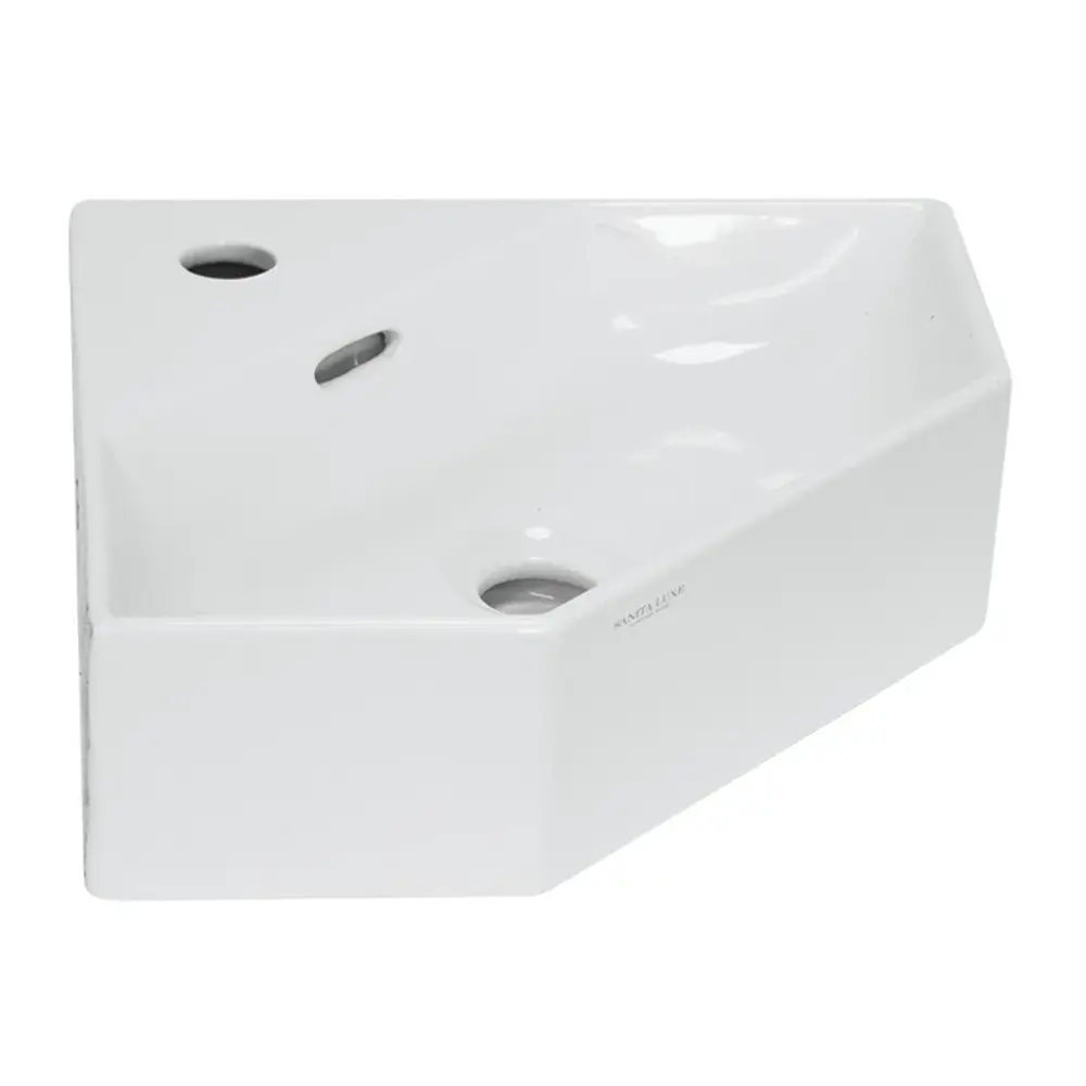 Фото Раковина Sanita Luxe LIN35SLWB01 угловая 49.40см Фото Раковина Sanita Luxe LIN35SLWB01 угловая 49.40см