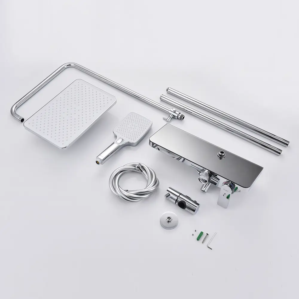 Фото 12 Душевая стойка Raglo R60.24 3 режимная цвет хром Фото 12 Душевая стойка Raglo R60.24 3 режимная цвет хром