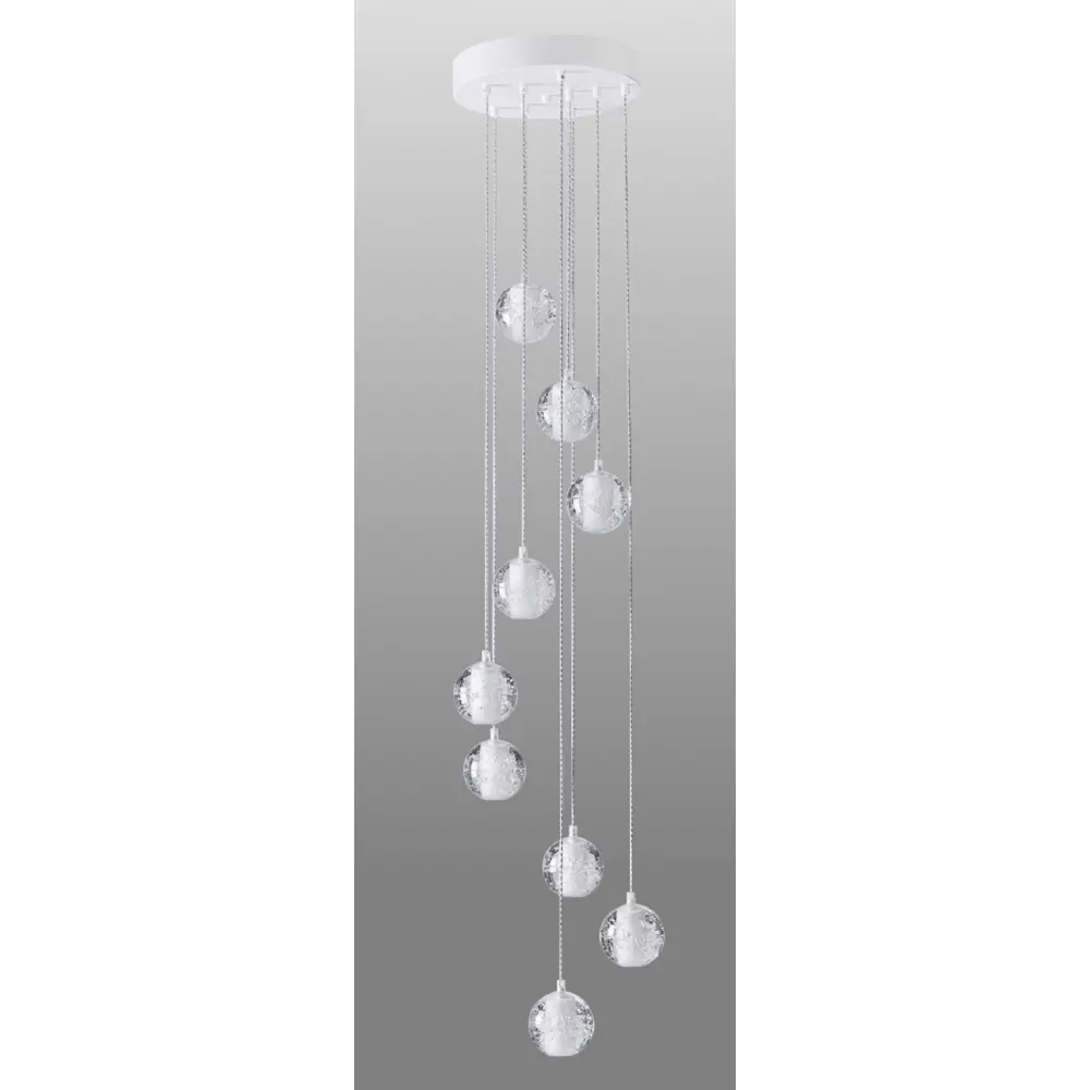 Фото 2 Светильник потолочный Crystal Lux GASPAR GASPAR SP9 D300 WHITE 9 ламп 5.4 м² цвет белый