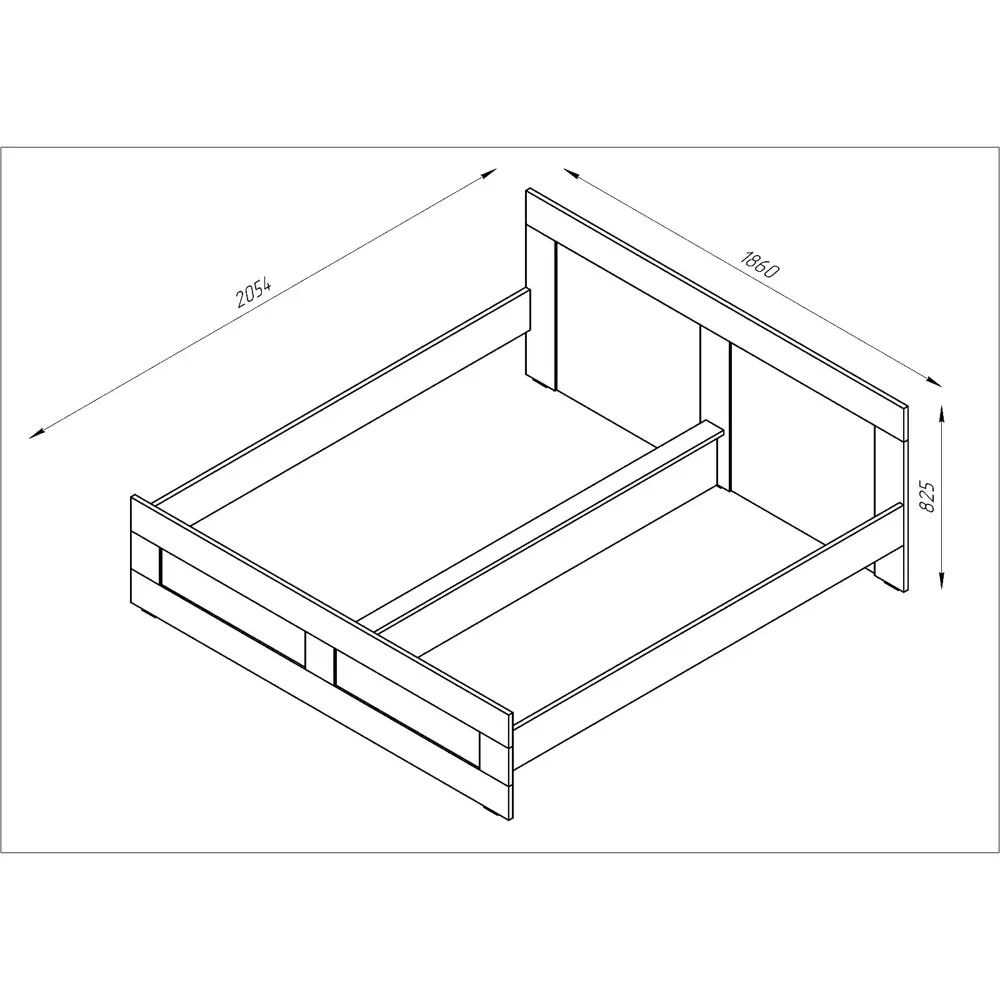 Фото 2 Кровать Клик мебель Сириус 180x82.5x200 см ЛДСП цвет белый