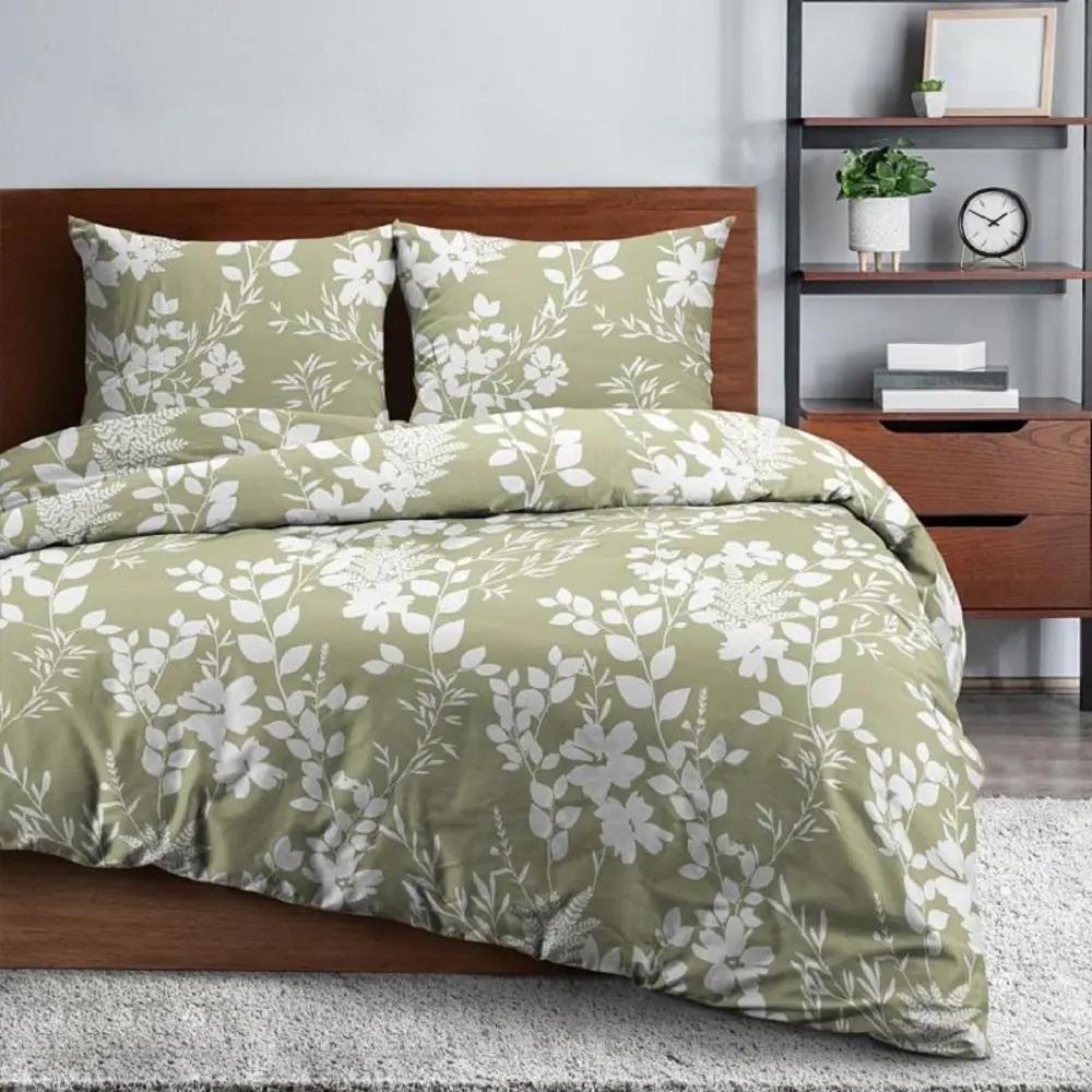 Фото Комплект постельного белья полутораспальный Wenge Baby Frondage A25410, бязь, цвет зеленый