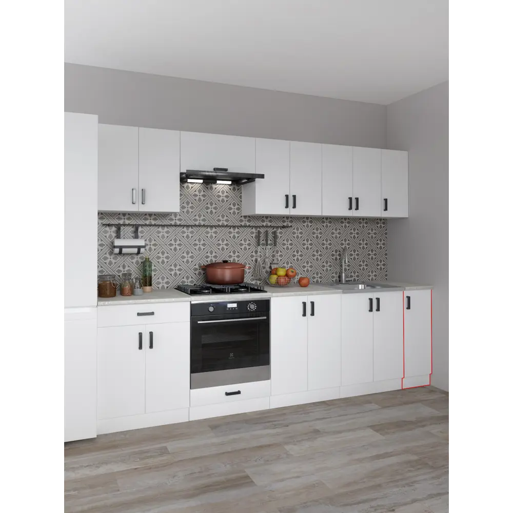 Фото 2 Напольный шкаф Кухонный модуль напольный Regent style 30x82.8x60 см ЛДСП цвет белый Фото 2 Напольный шкаф Кухонный модуль напольный Regent style 30x82.8x60 см ЛДСП цвет белый