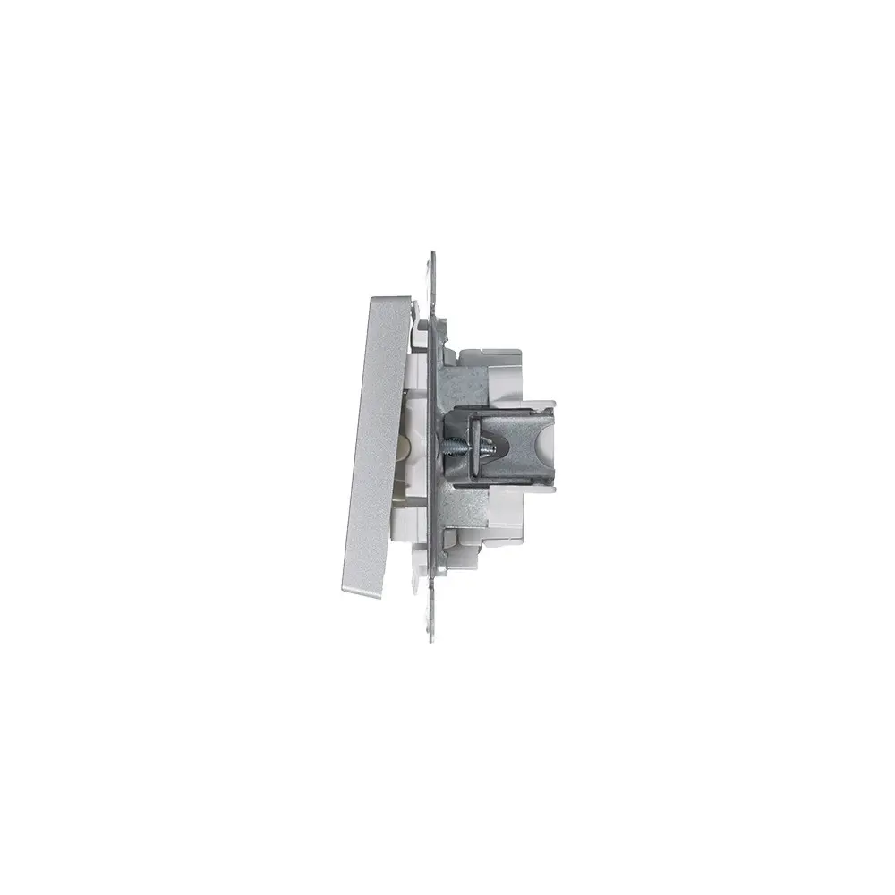 Фото 4 Выключатель встраиваемый Systeme electric AtlasDesign ATN000353 2 клавиши с подсветкой цвет алюминий Фото 4 Выключатель встраиваемый Systeme electric AtlasDesign ATN000353 2 клавиши с подсветкой цвет алюминий