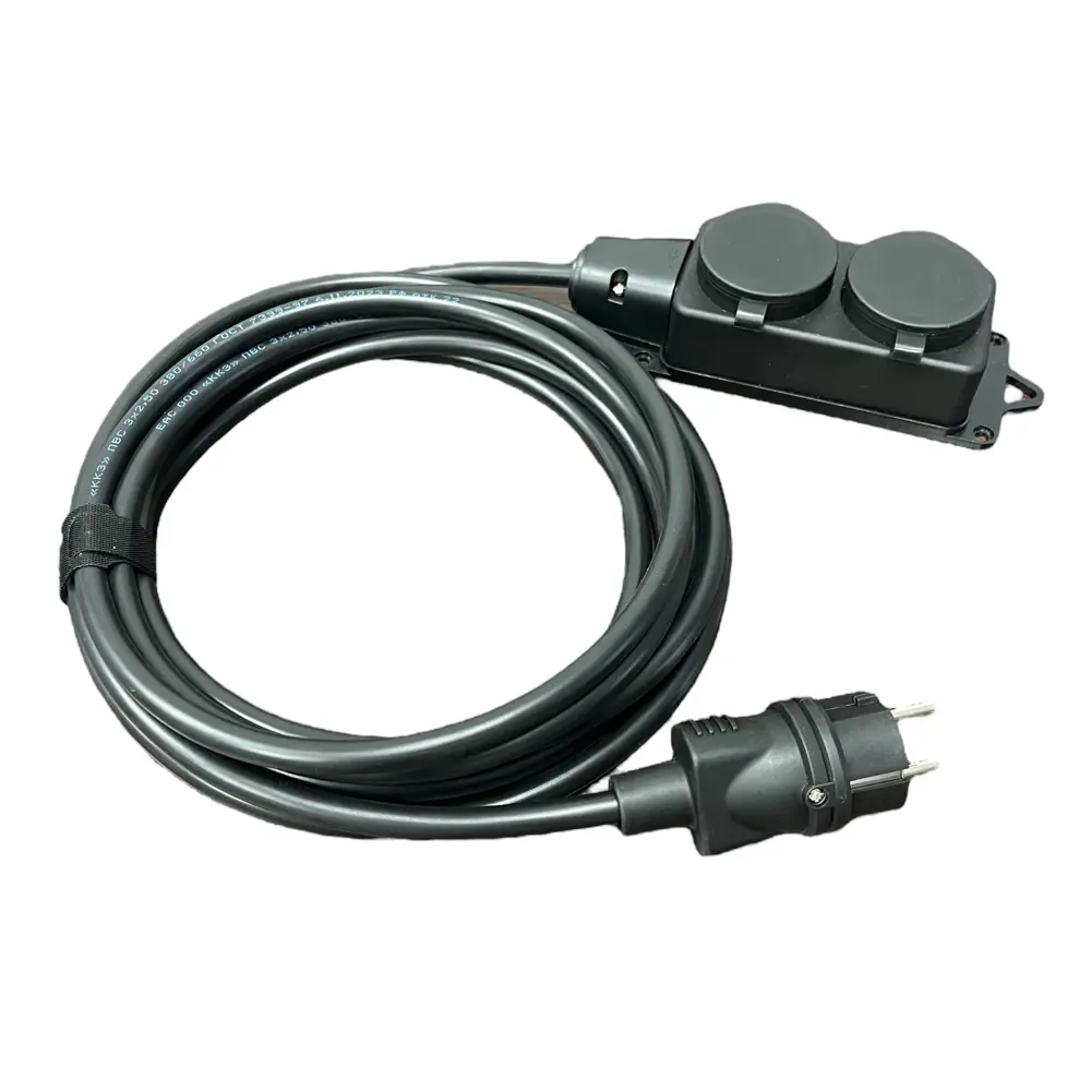 Фото 2 Удлинитель-шнур силовой Itok i-connect-SU-PVS-315-2-44-20 2 розетки с заземлением 3x1.5 мм 20 м 3500 Вт цвет черный Фото 2 Удлинитель-шнур силовой Itok i-connect-SU-PVS-315-2-44-20 2 розетки с заземлением 3x1.5 мм 20 м 3500 Вт цвет черный