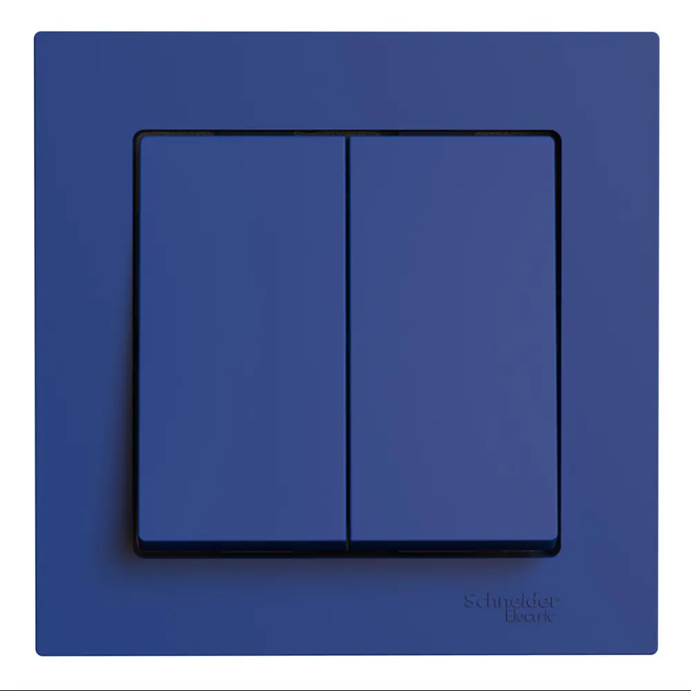 Фото 2 Выключатель встраиваемый Systeme electric AtlasDesign ATN001152 2 клавиши цвет синий 1 шт
