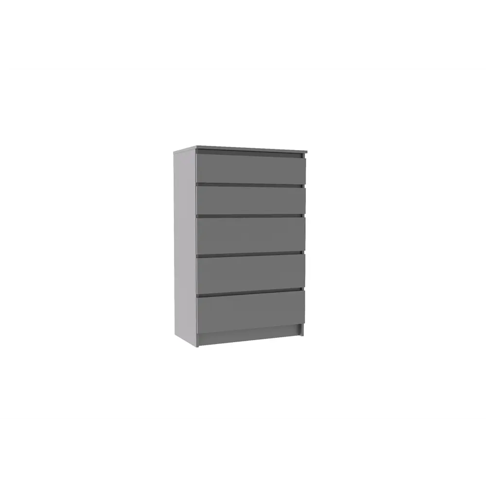 Фото Комод ДСВ Мебель Мори 70.4x40.4x112 см 5 ящиков ЛДСП цвет графит Фото Комод ДСВ Мебель Мори 70.4x40.4x112 см 5 ящиков ЛДСП цвет графит