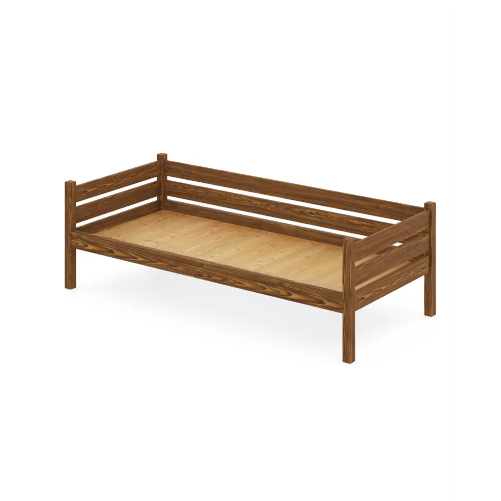 Фото 3 Тахта односпальная Solarius сплошное основание с 2 выкатными ящиками 110x63x200 см сосна цвет темный дуб Фото 3 Тахта односпальная Solarius сплошное основание с 2 выкатными ящиками 110x63x200 см сосна цвет темный дуб