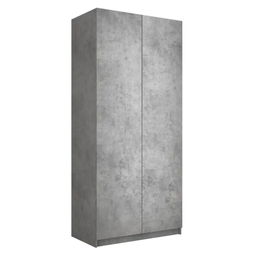 Фото 2 Шкаф распашной Мебельная компания е1 LCK_GL_SH_M1_1000_BT 101x220x52.5 см ЛДСП цвет бетон