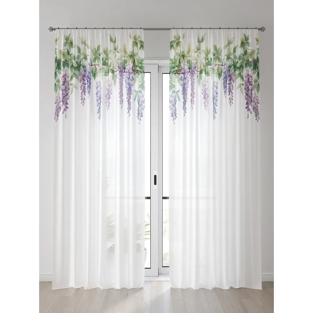 Фото Тюль Comfy Way Алоуна - 166 CW580166-240 150x240 см на шторной ленте цвет белый 2 шт Фото Тюль Comfy Way Алоуна - 166 CW580166-240 150x240 см на шторной ленте цвет белый 2 шт