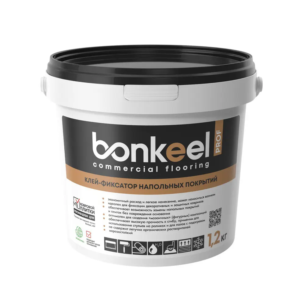 Фото Клей-фиксатор Bonkeel Prof для напольных покрытий 1.2 кг Фото Клей-фиксатор Bonkeel Prof для напольных покрытий 1.2 кг