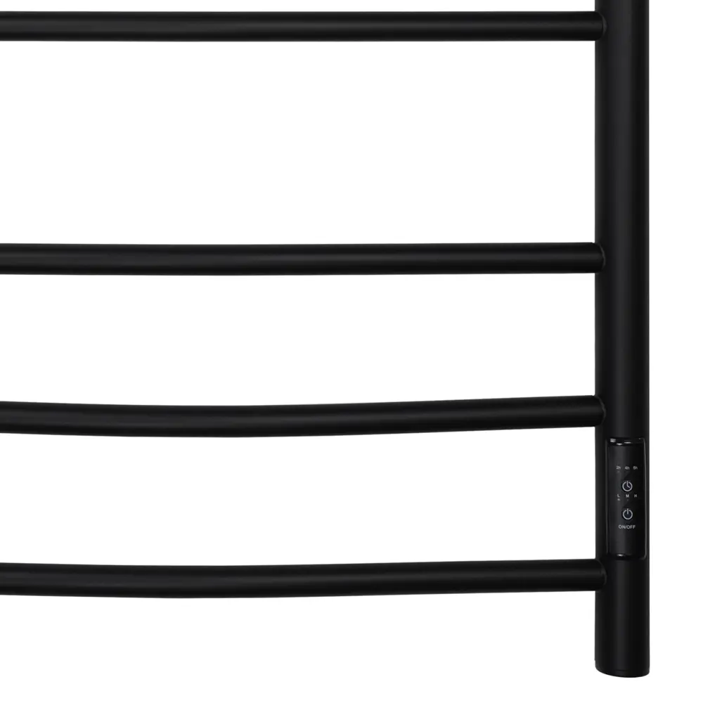 Фото 6 Полотенцесушитель электрический Primoclima Stella E Black 500x1000 мм 144 Вт с терморегулятором лесенка цвет черный матовый Фото 6 Полотенцесушитель электрический Primoclima Stella E Black 500x1000 мм 144 Вт с терморегулятором лесенка цвет черный матовый