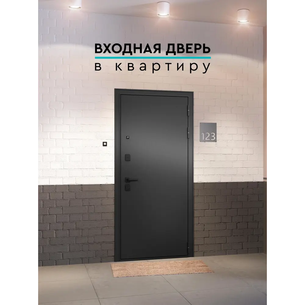 Фото 2 Входная дверь Unicorn Loft правый 205x86см цвет антрацит букле/эмаль молоко Фото 2 Входная дверь Unicorn Loft правый 205x86см цвет антрацит букле/эмаль молоко