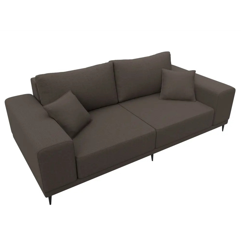 Фото 6 Диван прямой Льюес Лига диванов 122672 225x87x103 см рогожка цвет амур 05 коричневый Фото 6 Диван прямой Льюес Лига диванов 122672 225x87x103 см рогожка цвет амур 05 коричневый