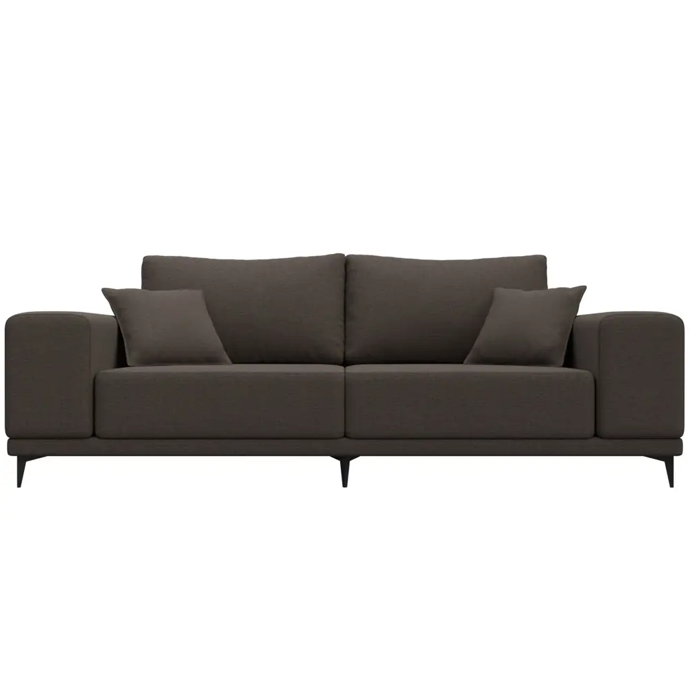 Фото 2 Диван прямой Льюес Лига диванов 122672 225x87x103 см рогожка цвет амур 05 коричневый Фото 2 Диван прямой Льюес Лига диванов 122672 225x87x103 см рогожка цвет амур 05 коричневый