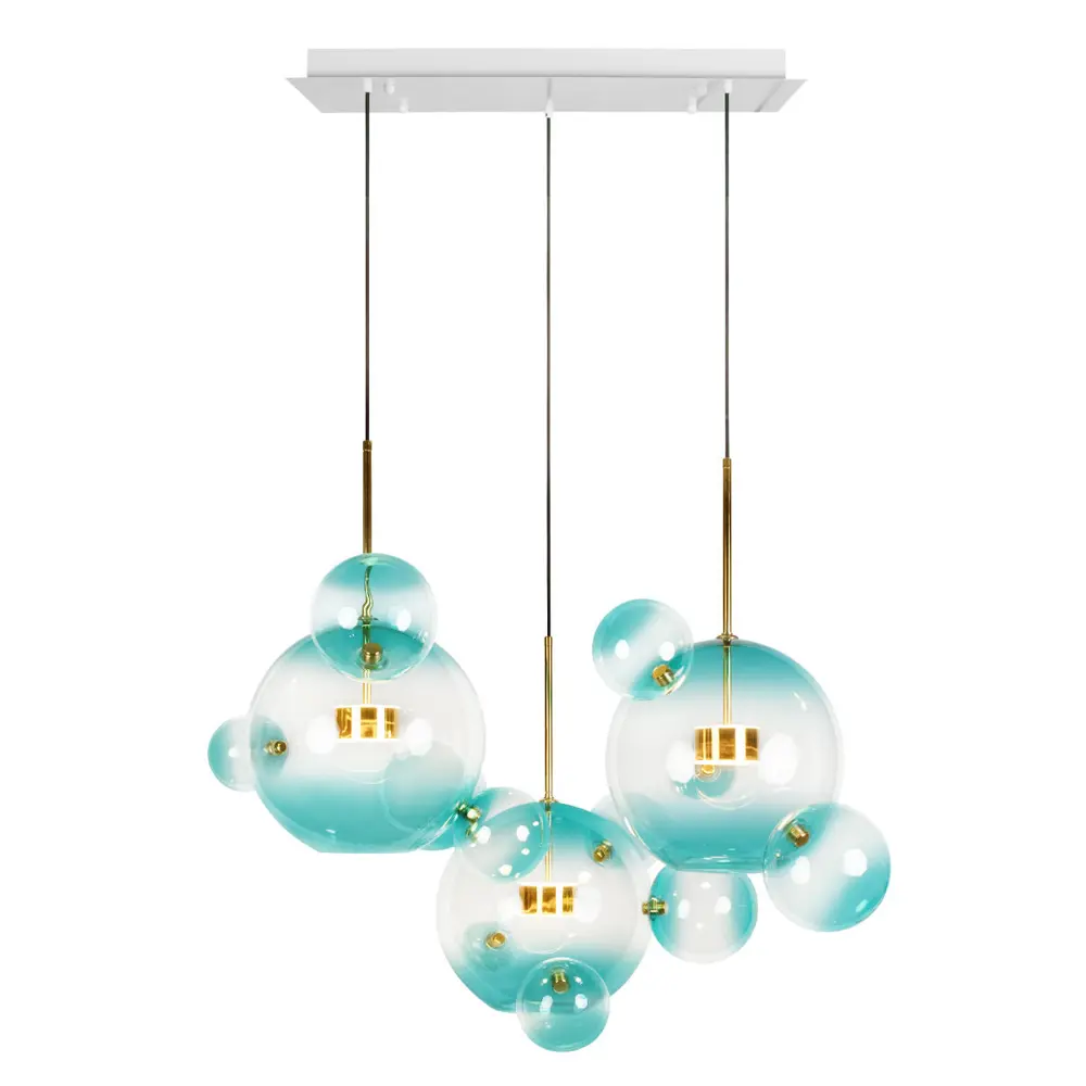 Фото Светильник подвесной светодиодный Loft It Bolle 2027-s3 blue 6.5 м² теплый белый (желтый) свет цвет золото/прозрачный/голубой Фото Светильник подвесной светодиодный Loft It Bolle 2027-s3 blue 6.5 м² теплый белый (желтый) свет цвет золото/прозрачный/голубой