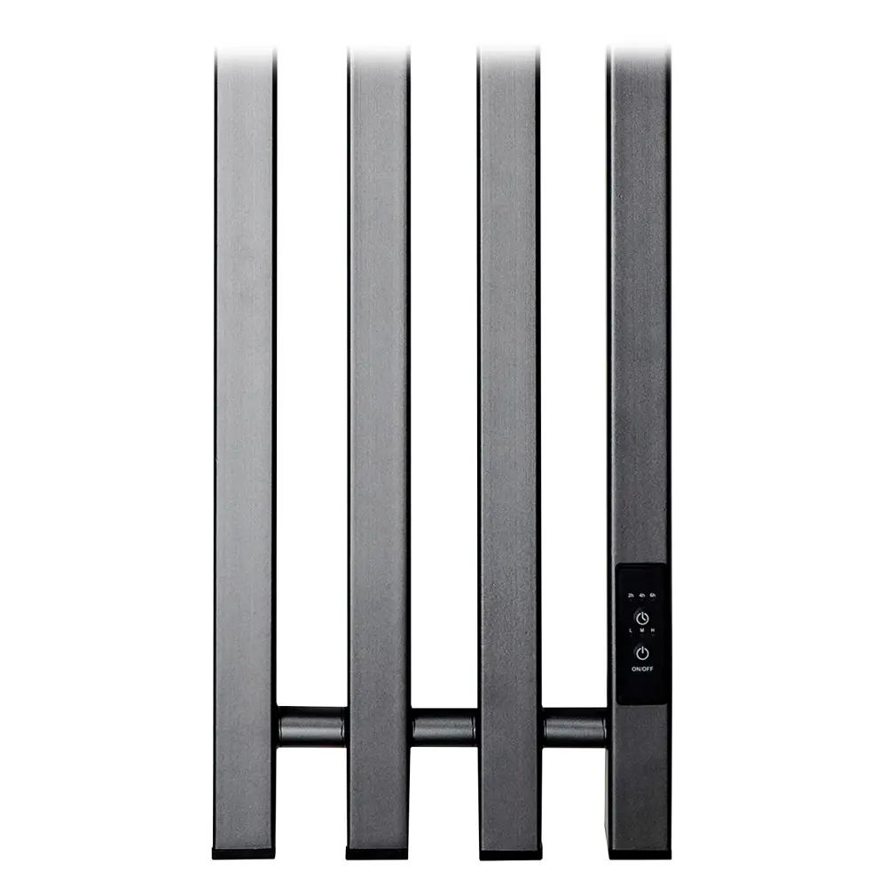 Фото 4 Полотенцесушитель электрический Primoclima Sol Q E Graphite 210x1500 мм 151 Вт с терморегулятором I-образный цвет графитовый Фото 4 Полотенцесушитель электрический Primoclima Sol Q E Graphite 210x1500 мм 151 Вт с терморегулятором I-образный цвет графитовый