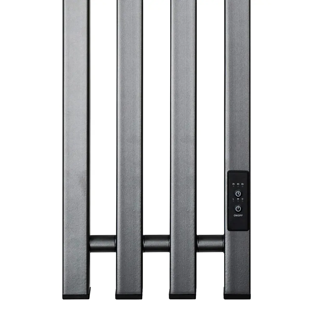 Фото 3 Полотенцесушитель электрический Primoclima Sol Q E Graphite 210x1500 мм 151 Вт с терморегулятором I-образный цвет графитовый Фото 3 Полотенцесушитель электрический Primoclima Sol Q E Graphite 210x1500 мм 151 Вт с терморегулятором I-образный цвет графитовый
