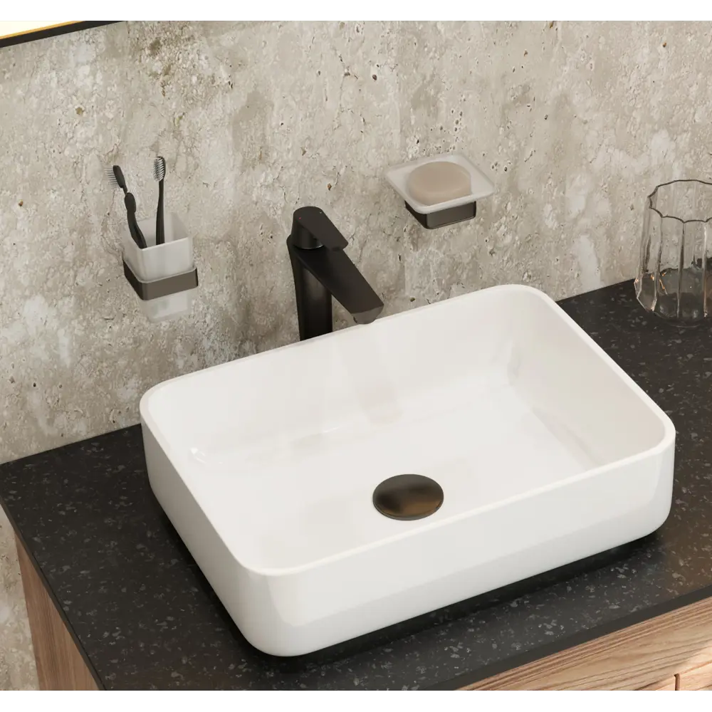 Фото 3 Смеситель для раковины Maxonor pure life Pl1185-7 однорычажный цвет черный Фото 3 Смеситель для раковины Maxonor pure life Pl1185-7 однорычажный цвет черный