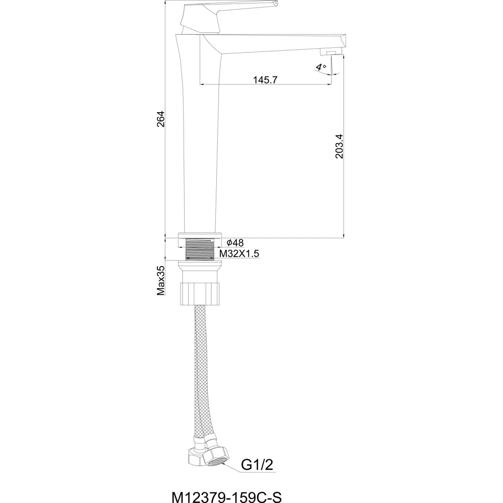 Фото 6 Смеситель для раковины Maxonor pure life Pl1185-7 однорычажный цвет черный Фото 6 Смеситель для раковины Maxonor pure life Pl1185-7 однорычажный цвет черный