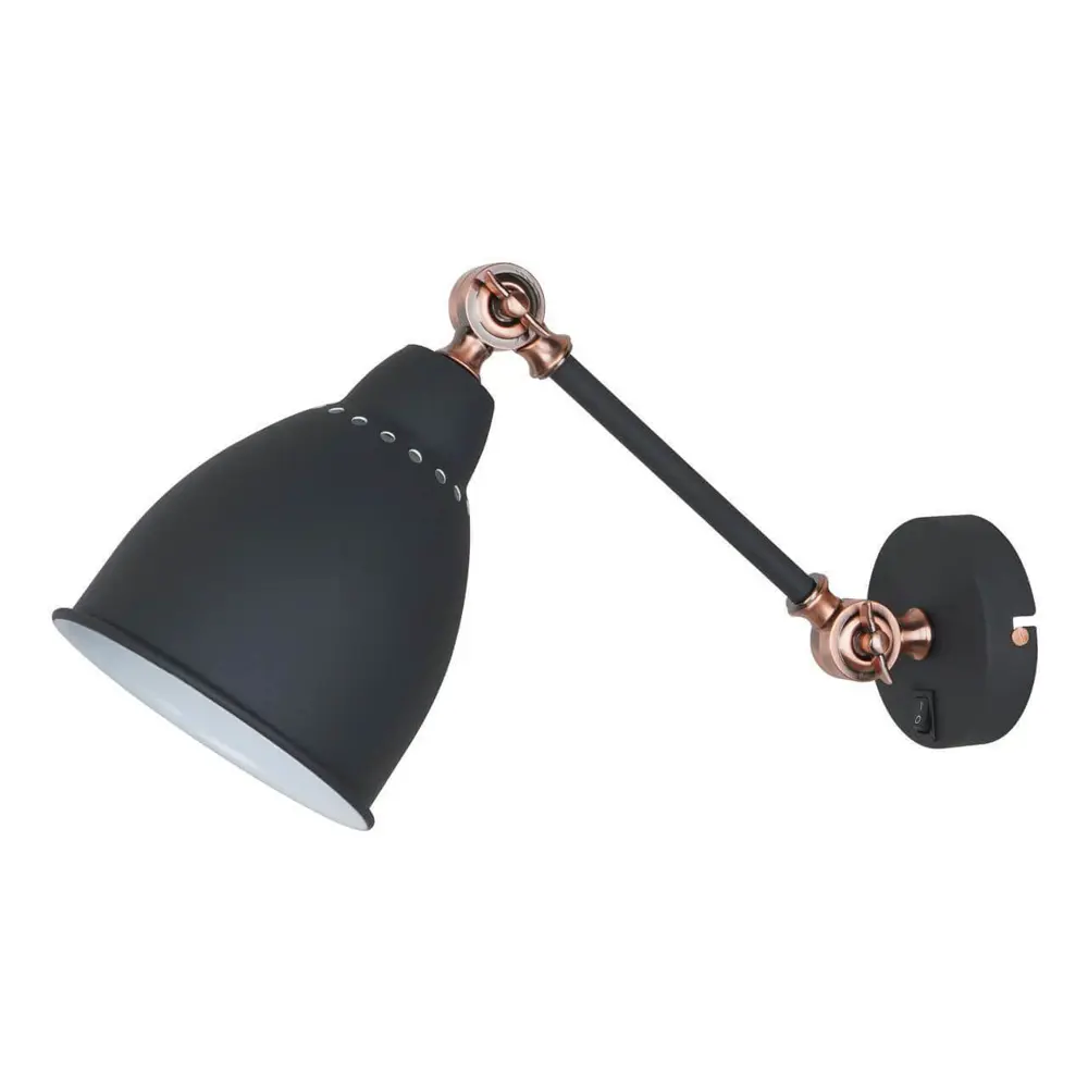 Фото 2 Спот поворотный ARTE LAMP A2054AP-1BK Braccio Black 1 лампа 3 м² цвет черный Фото 2 Спот поворотный ARTE LAMP A2054AP-1BK Braccio Black 1 лампа 3 м² цвет черный