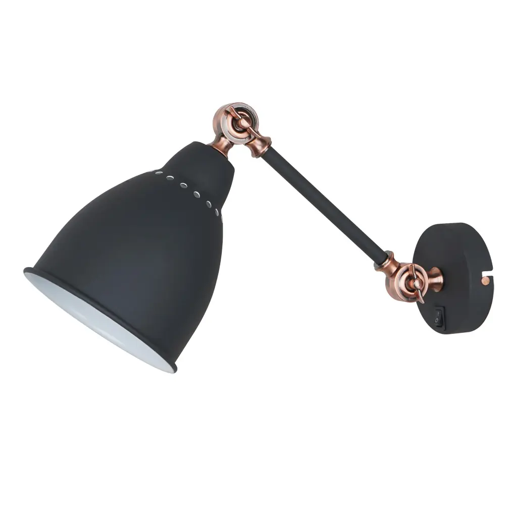 Фото Спот поворотный ARTE LAMP A2054AP-1BK Braccio Black 1 лампа 3 м² цвет черный Фото Спот поворотный ARTE LAMP A2054AP-1BK Braccio Black 1 лампа 3 м² цвет черный