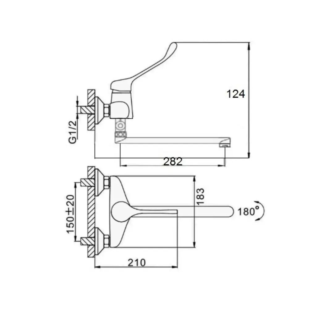 Фото 2 Смеситель для ванны D-lin D140427 цвет хром Фото 2 Смеситель для ванны D-lin D140427 цвет хром