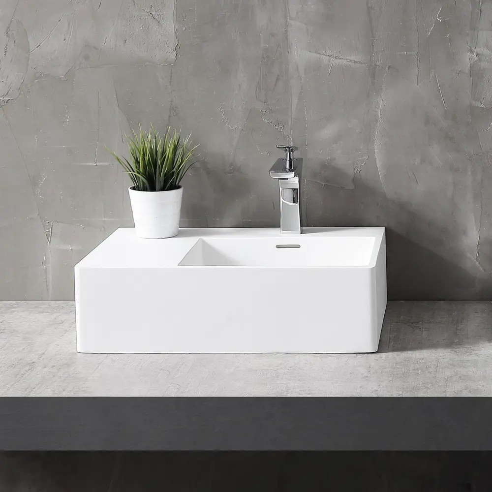 Фото 2 Раковина подвесная Abber stein AS2644 R 56см цвет белый Фото 2 Раковина подвесная Abber stein AS2644 R 56см цвет белый