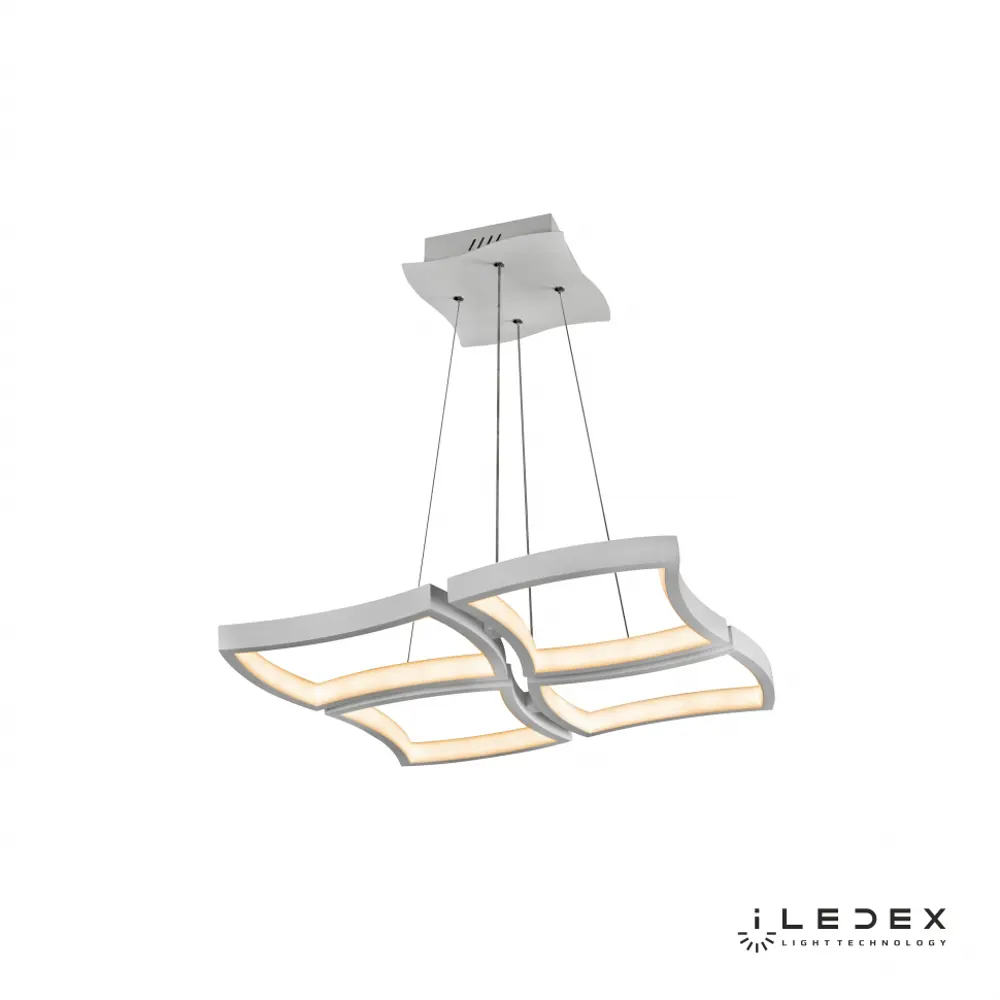 Фото 3 Светильник подвесной светодиодный iLedex Roomy 8196-4-D-T WH с пультом управления 28 м² цвет белый Фото 3 Светильник подвесной светодиодный iLedex Roomy 8196-4-D-T WH с пультом управления 28 м² цвет белый