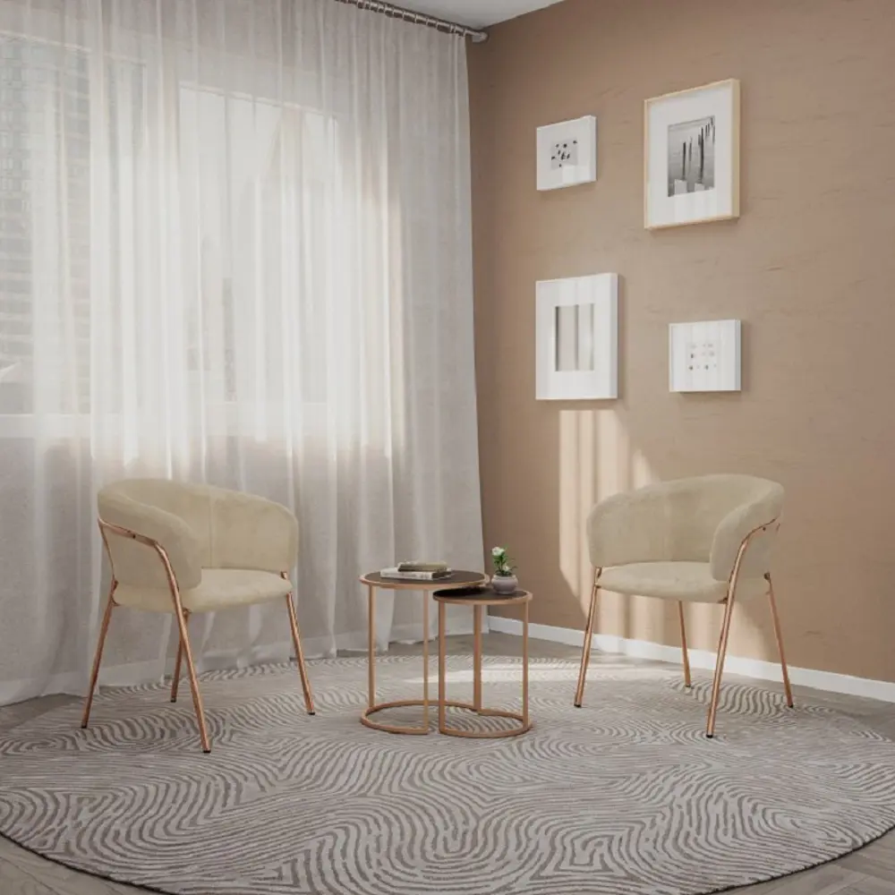 Фото 2 Стул Hesby Hsbi_htc0255_beige_2 53x77x54 см текстиль цвет бежевый Фото 2 Стул Hesby Hsbi_htc0255_beige_2 53x77x54 см текстиль цвет бежевый