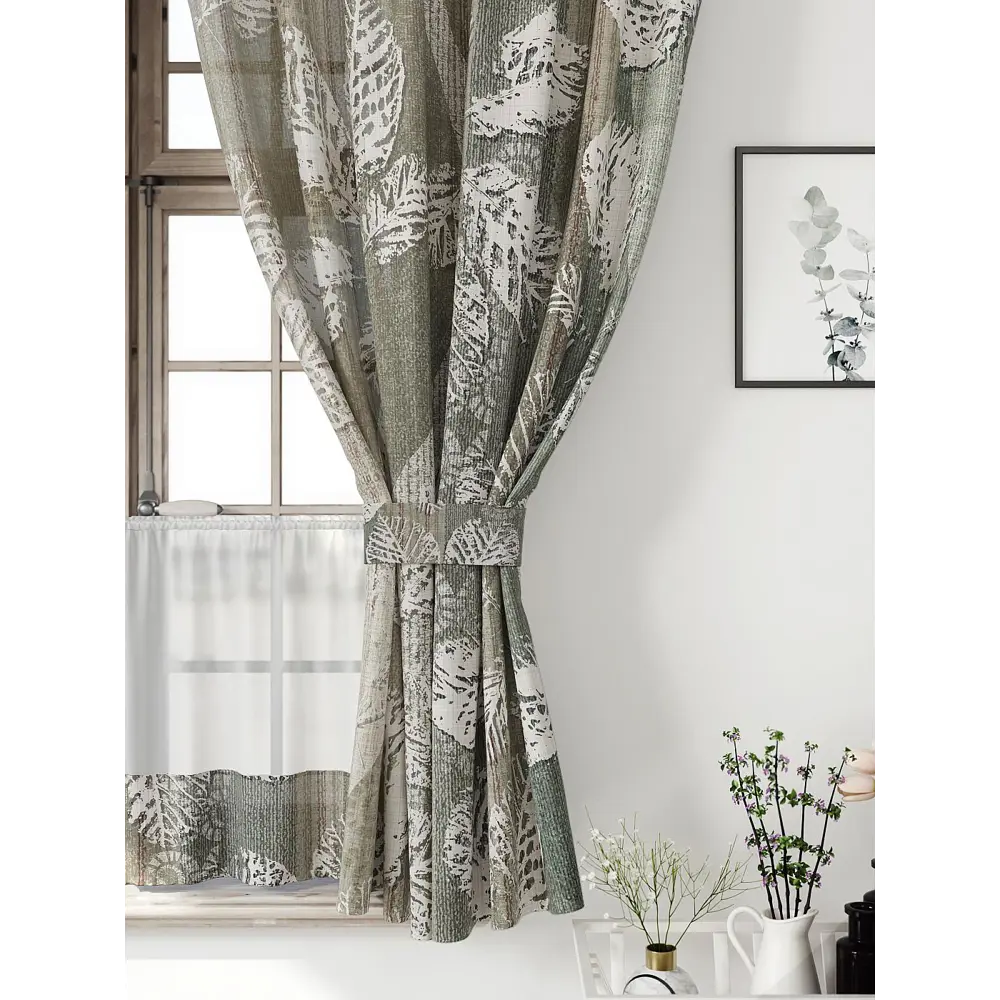 Фото 5 Комплект штор Comfy way CW705138-160 на шторной ленте 160x150 см цвет бежевый, белый Фото 5 Комплект штор Comfy way CW705138-160 на шторной ленте 160x150 см цвет бежевый, белый