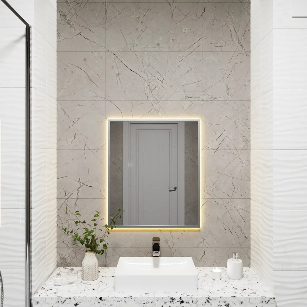 Фото Зеркало со встроенной подсветкой One mirror 6050сст 50x60 см Фото Зеркало со встроенной подсветкой One mirror 6050сст 50x60 см