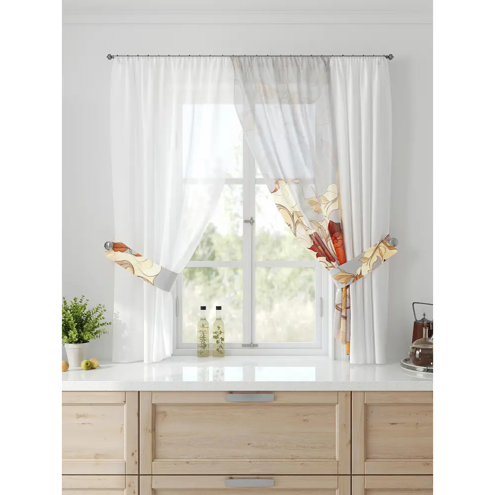 Фото Тюль Comfy way Лерис - 74 CW509074-150 на шторной ленте 150x300 см цвет белый