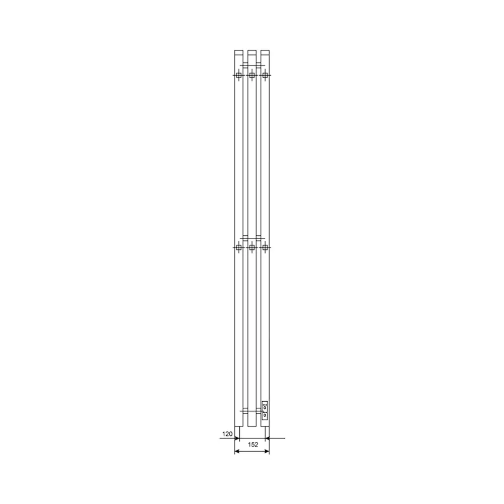 Фото 2 Полотенцесушитель электрический Primoclima Sol R E Inox 150x1500 мм 125 Вт с терморегулятором I-образный цвет полированная нержавеющая сталь