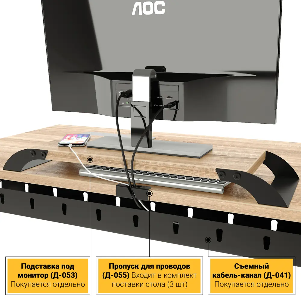 Фото 3 Письменный стол ПС-26792.70x140:CC.25/05-03 Zamm Тандем (Тип 3) 140x75x70 см Металл цвет бежевый