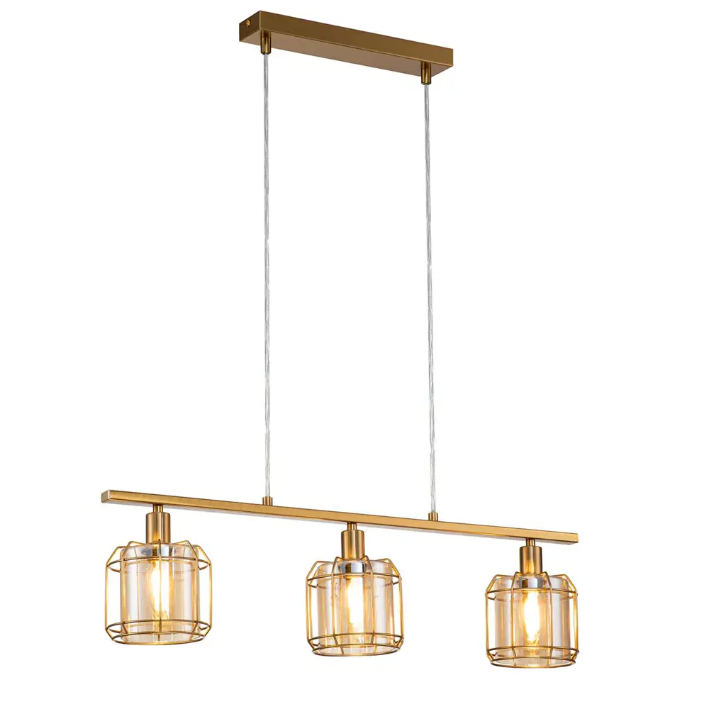 Фото Светильник подвесной Escada Midland Esc_10188_3s_brass 3 лампы 7 м² цвет желтый Фото Светильник подвесной Escada Midland Esc_10188_3s_brass 3 лампы 7 м² цвет желтый