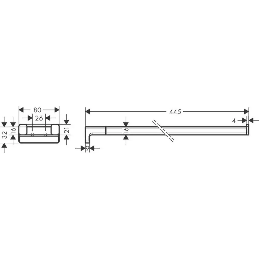 Фото 2 Держатель для полотенец Hansgrohe 41770140HG 8см цвет коричневый Фото 2 Держатель для полотенец Hansgrohe 41770140HG 8см цвет коричневый