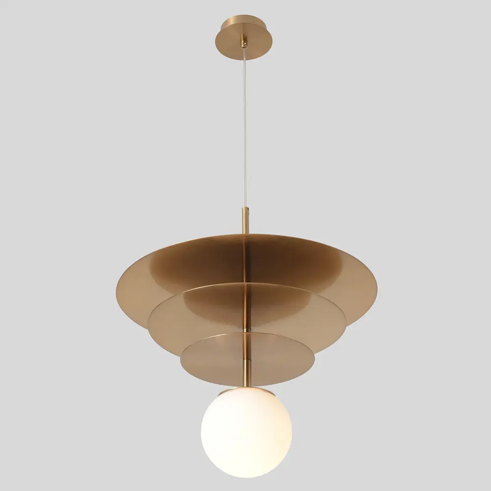 Фото 3 Светильник подвесной Crystal Lux Uva sp1.3 brass 1 лампа 2 м² цвет латунь Фото 3 Светильник подвесной Crystal Lux Uva sp1.3 brass 1 лампа 2 м² цвет латунь