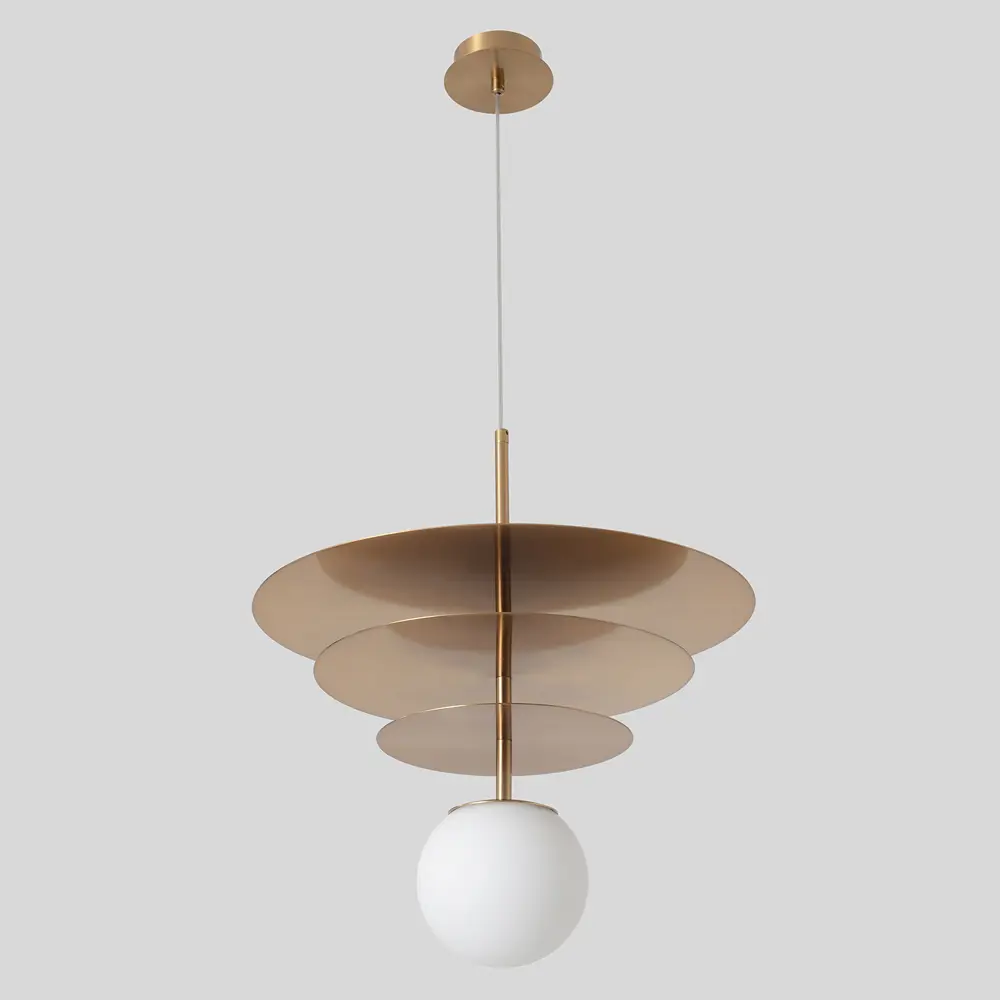 Фото 2 Светильник подвесной Crystal Lux Uva sp1.3 brass 1 лампа 2 м² цвет латунь Фото 2 Светильник подвесной Crystal Lux Uva sp1.3 brass 1 лампа 2 м² цвет латунь