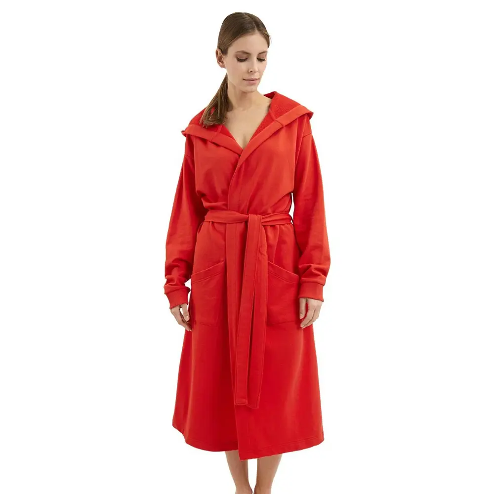Фото Халат Kenzo Criss Cross Rouge XL с капюшоном Фото Халат Kenzo Criss Cross Rouge XL с капюшоном