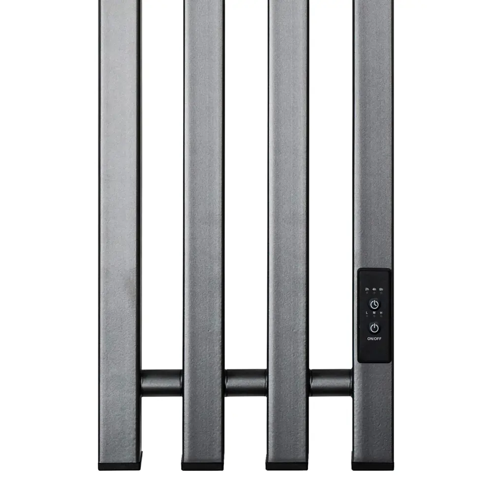 Фото 3 Полотенцесушитель электрический Primoclima Sol Q E Graphite 210x1000 мм 105 Вт с терморегулятором I-образный цвет графитовый