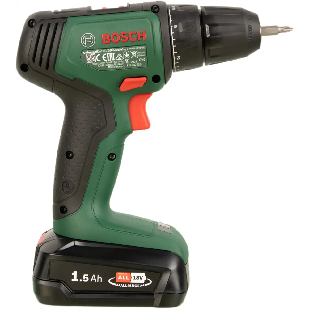Фото 3 Дрель-шуруповерт аккумуляторная Bosch EasyDrill 1200 06039D4002, 18 В Li-Ion 1x1.5 Ач Фото 3 Дрель-шуруповерт аккумуляторная Bosch EasyDrill 1200 06039D4002, 18 В Li-Ion 1x1.5 Ач